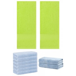 REGALWOVEN Absorbent Solid Bath Hand Face Cloths Cotton Towels 3 Piece Sets - 1 of 4