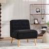24.4'' Velvet Armless Accent Chair with Metal Legs and Cushioned Seat for Living Room - 4 of 4