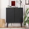 GlasFlength Decorative Storage Cabinets, Self-Serve Lockers Recessed Cabinets In Kitchen and Dining Room Entrance Cabinets, Black 23.6"*11.8"*27.6" - 4 of 4