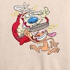 Women's - Ren & Stimpy - Smashing Time Lightweight French Terry Wide Neck Long Sleeve Shirt - 2 of 4
