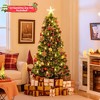 Costway 5/6/7 FT Christmas Tree Artificial Xmas Tree with 8 Lighting Modes 49/64/80 Warm LED Lights - image 4 of 4