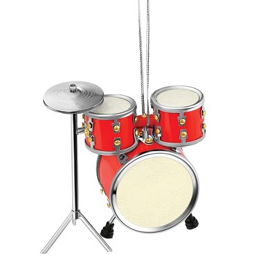 Collections Etc Detailed Red Drum Set Christmas Ornament 3 X 1.25 X 3.5