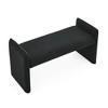 NicBex Modern 44.5" Bedroom Bench Accent Stools with Linen Fabric for Bedroom and Entryway, Black - 2 of 4