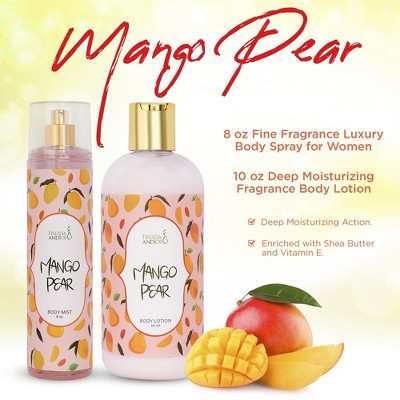 Freida & Joe Mango Pear Lotion and Fragrance Body Mist Set : Target