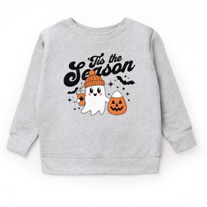 Tis The Season Ghost Retro - Toddler Graphic Sweatshirt and Youth Graphic Sweatshirt - 1 of 2