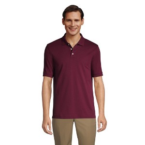 Lands' End School Uniform Men's Long Sleeve Interlock Polo Shirt - 1 of 4