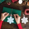 Big Dot of Happiness Winter Wonderland - Snowflake Holiday Party and Winter Wedding Decorations - Christmas Tree Ornaments - Set of 12 - 3 of 4