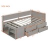 NicBex Twin/Full Size Wood Daybed with Shelves and 4 Drawers for Bedroom,Living Room,Apartment - 3 of 4