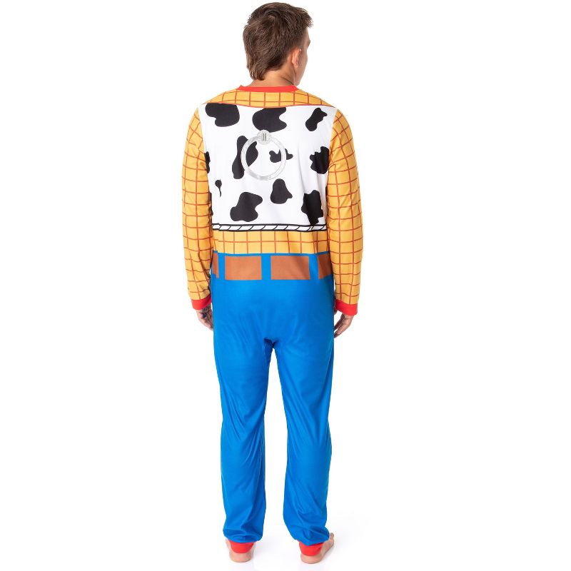 Disney Mens' Toy Story Movie Sheriff Woody Costume Footless Union Suit Multicolored, 5 of 8