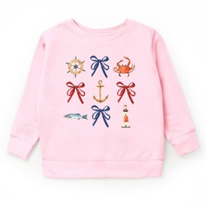 The Juniper Shop Coquette Nautical Collage Youth Sweatshirt - 1 of 3