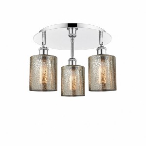 Cobbleskill - 3 Light Flush Mount In Art Deco Style-9.63 Inches Tall and 17.75 Inches Wide - 1 of 1