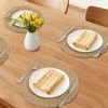 REGALWOVEN Farmhouse Placemats Set of 6 Straw Woven Placemats for Dining Table Decor Indoor Outdoor Kitchen Table Mat - 2 of 4