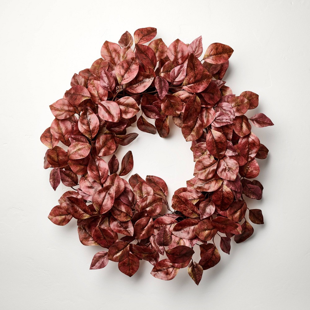 26" Faux Rusted Beech Leaf Fall Wreath - Hearth & Hand™ with Magnolia