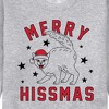 Men's - Instant Message - Holiday Cat Merry Hissman Graphic Fleece Sweatshirt - 2 of 4