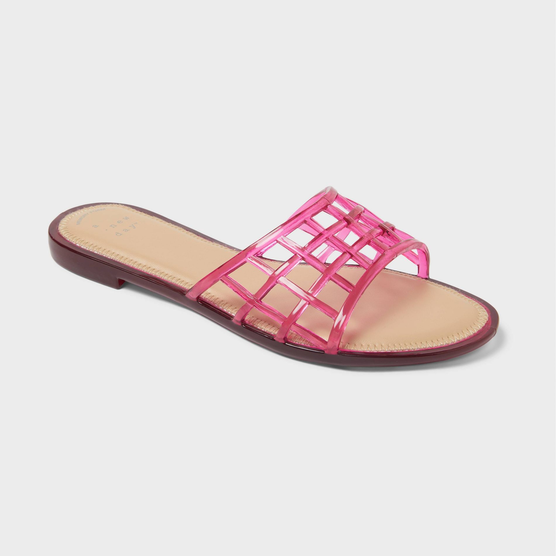 Women's Harbor Jelly Slide Sandals - A New Day™ Berry Purple 12
