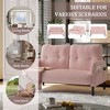 NicBex Modern Corduroy Tufted Loveseat 2-Seater Sofa with Sturdy Metal Legs,Upholstered Armchair Single Couch for Living Room,Apartment - 4 of 4