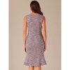 INSPIRE CHIC Women's Tweed Summer Sleeveless Elegant Plaid Bodycon Midi Dress - 3 of 4