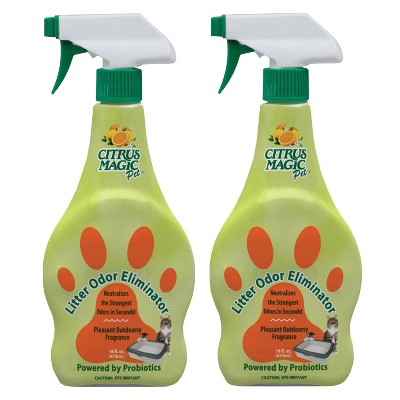 Citrus Magic Cat Litter Probiotic Spray Cat Litter - 2ct