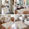 Itopfox Washable Runner Rug - Vintage Soft Floor Mat Non Slip Indoor Farmhouse Carpet for Bathroom Living Room Bedroom in Beige - 3 of 4
