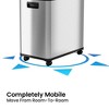 iTouchless Rolling Sensor Kitchen Trash Can and Recycle Bin with Wheels 16 Gallon Silver Stainless Steel - image 3 of 4