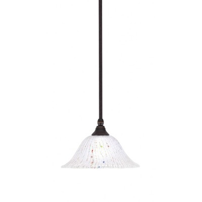 Toltec Lighting Any 1 - Light Pendant in  Dark Granite with 10" Frosted Crystal Shade