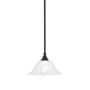 Toltec Lighting Any 1 - Light Pendant in  Dark Granite with 10" Frosted Crystal Shade - 1 of 1