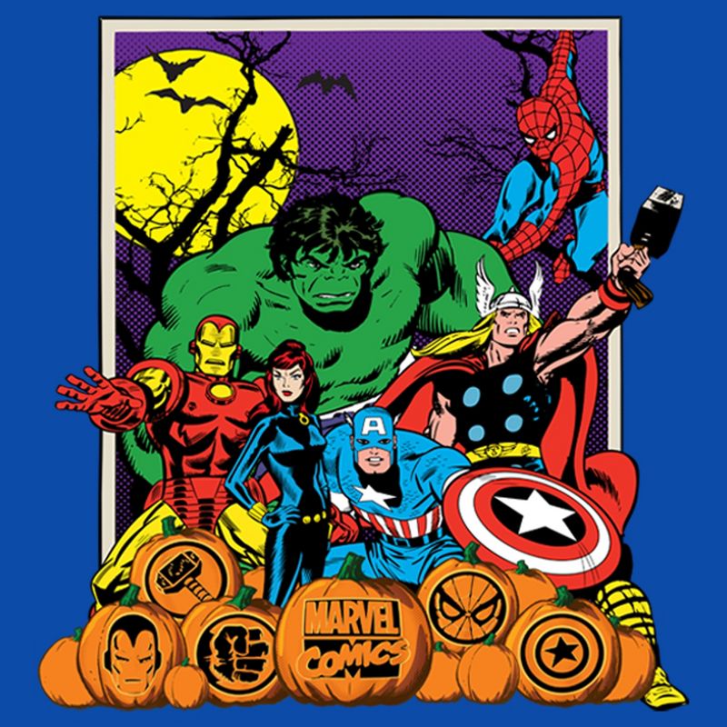 Boy's Marvel Halloween Avengers Scene T-Shirt, 2 of 6