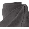 Whisper Organics, 100% Organic Woven Cotton Blanket, Breathable GOTS & Fairtrade Certified, Grey - 2 of 4