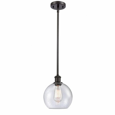 Athens - 1 Light Stem Hung Mini Pendant In Industrial Style-10 Inches Tall and 8 Inches Wide