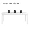 71 Inch Industrial Dining Table, Large Wooden Computer Desk, Industrial Kitchen Table with Metal Legs, for Dining Room, Living Room - 3 of 4