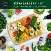 Bamboo Wood Cutting Board Chopping & Serving Board 18" x 12" XL Large - Royal Craft Wood - 4 of 4