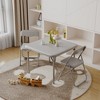 Boys and Girls Folding Table and Chair Set of 3, Featuring a Portable Table and Chairs with Soft Pu Cushions - 3 of 4