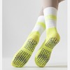 Anna-Kaci 3 Pairs Women's Non-Slip Yoga Crew Socks Soft Cotton Grip Sole Ribbed Cuff for Fitness - 2 of 4