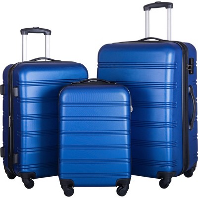 3 Pcs Luggage Set, Hardside Spinner Suitcase With Tsa Lock (20/24/28 ...