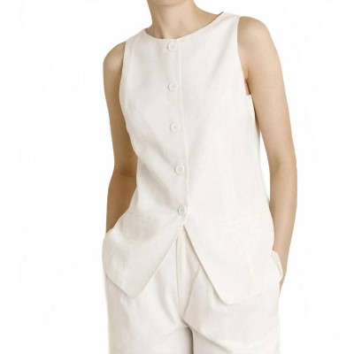 Women's Sleeveless Linen Vest - Aureum