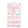 Hudson Baby Infant Girl Cotton Flannel Receiving Blankets Bundle, Girl New Elephant, One Size - 2 of 4