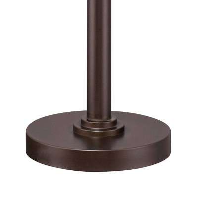 Bronze Torchiere Floor Lamp with Frosted Glass Shade