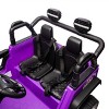 TopComfy Baby Walkers Two Seater Kids Ride On Truck Car Large Seat Four Wheel Two Independent Seat Belts for Kids, Purple, 43.7"*26.77"*14.17" - 4 of 4