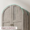 Nasitip 72" Arched Kitchen Pantry Cabinet, Retro  Tall Farmhouse Storage Cabinet with 2 Glass Doors, Drawers, and Adjustable Shelves - 3 of 4