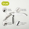 True TrueTap Double Hinged Waiter’s Corkscrew, White Wine Bottle Opener with Foil Cutter, Wine Key - 2 of 4