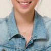 EVERLY JEWELRY |Silver Double Heart Necklace with Chain, 16.5 + 1"ext - 4 of 4