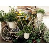 26" Farmhouse Iron Vintage Tricycle Plant Stand Silver - Olivia & May: Weather-Resistant Metal, Indoor/Outdoor Decor - 2 of 4