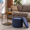 Sapphtopaz 3 Piece Modern Ottoman with Storage Multi-Functional Combination Nesting Foot Stool with Wood Table for Living Room, Bedroom - 3 of 4