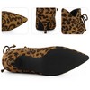 Perphy Women's Pointed Toe Side Zip Back Bow Kitten Heel Ankle Booties - 3 of 4
