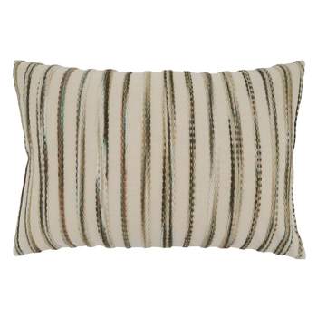 16"x24" Stripe Weave Poly Filled Throw Pillow - Saro Lifestyle