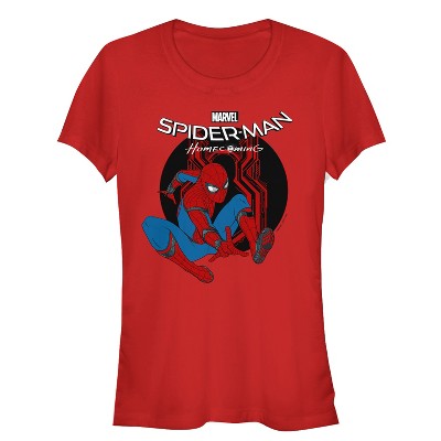 Junior's Marvel Spider-Man Story of Life T-Shirt - Red - Medium