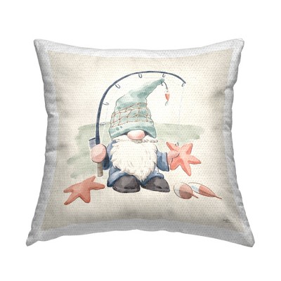 Stupell Industries Summer Beach Fishing Gnome, 18 x 18