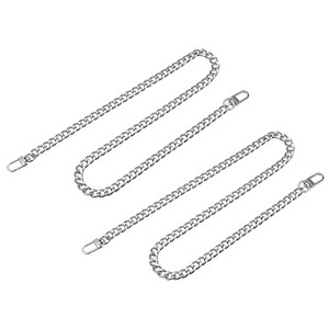 Unique Bargains Shoulder Bag Handbag DIY Iron Flat Purse Chain Strap with Buckles 2 Pcs - 1 of 3