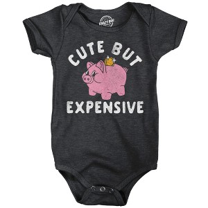 Cute But Expensive Baby Bodysuit Funny Sarcastic Graphic Novelty Jumper For Infants - Crazy Dog Baby Bodysuit - 1 of 4