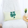 PiccoCasa Home Sofa Leaves Pattern Cotton Linen Pillow Case - 2 of 4